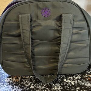 GAIAM Black and Purple Shoulder Bag